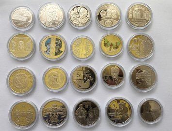 Річний набір монет України 2020, 20 штук річний набір 2020 фото